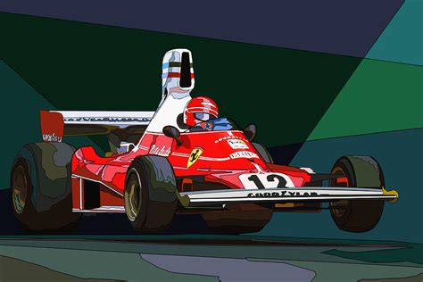 Niki Lauda Ferrari 312t Digital Art By Valentin Domovic Fine Art America