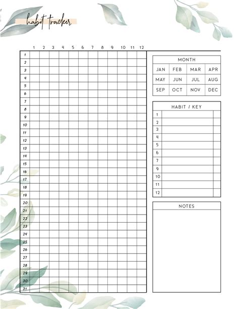 Free Habit Tracker Printable Goal Setting Worksheet Habit Tracker