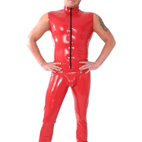 0 8mm thickness heavy rubber latex men s codpiece bodysuit sexy tights catsuit in teddies