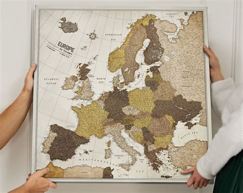Detailed Map Of Europe Pinboard Personalized Push Pin Map T For