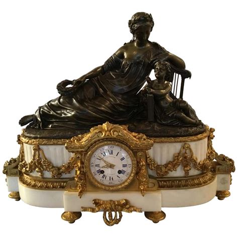 A Late 19th Century French Gilt And Patinated Bronze Figural Mantle