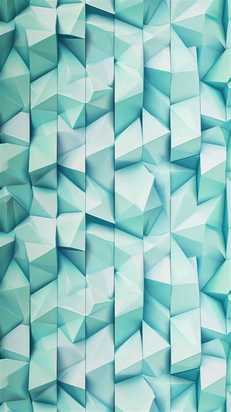Abstract 3d Background Geometric Shapes Wallpaper Mint Green Textures