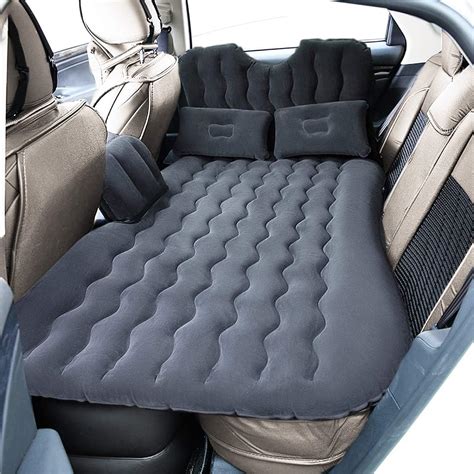 Inflatable Travel Car Air Mattress Back Seat Bed And Rest Wpillows Pump And Bag Gosmartware