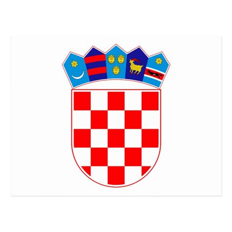Grb Hrvatske Croatian Coat Of Arms Postcard