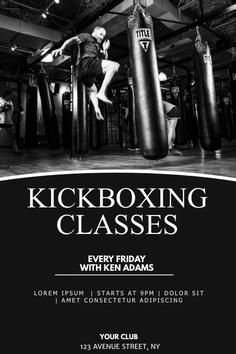 Copy Of Kickboxing Classes Flyer Template Postermywall