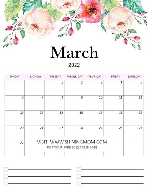 39 Aesthetic Cute March Calendars 2022 Calendar March Wall Calendar