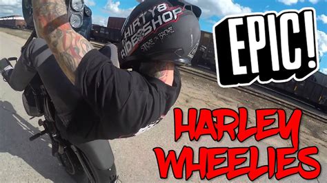Crazy Harley Wheelies Youtube