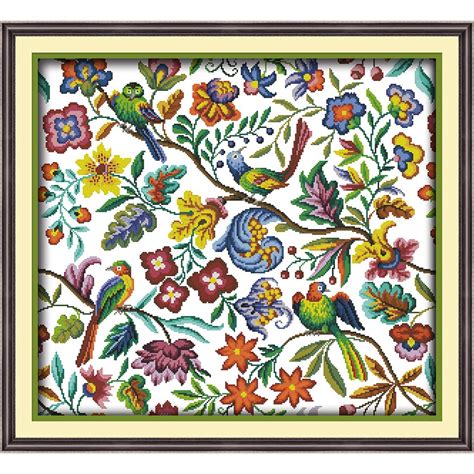 chinese cross stitch kits counted printed canvas dmc 14ct 11ct set embroidery needleworkbirds