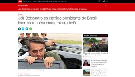 Así Informa La Prensa Mundial Sobre La Victoria De Bolsonaro En Brasil
