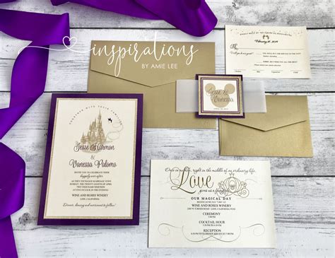 Elegant Disney Wedding Invitations Disney Fairy Tale Wedding