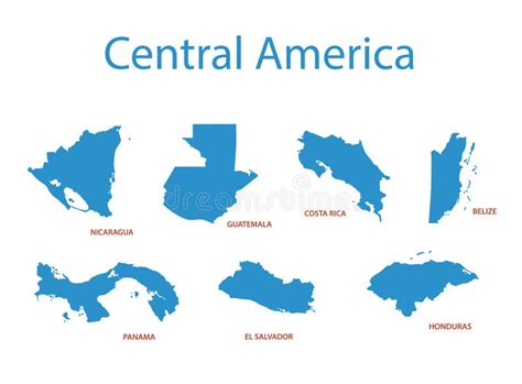 Central America Maps Of Territories Vector Stock Vector