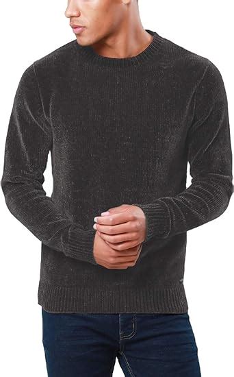 Threadbare Mens Chenille Crew Neck Jumper Knitwear Sweater Top