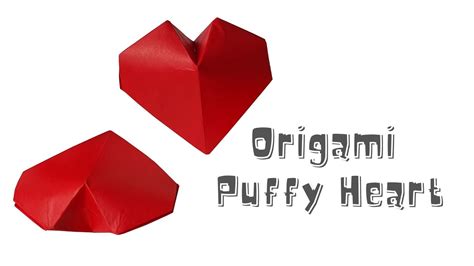 How To Make Origami Puffy Heart Instructions 3d Paper Heart Youtube