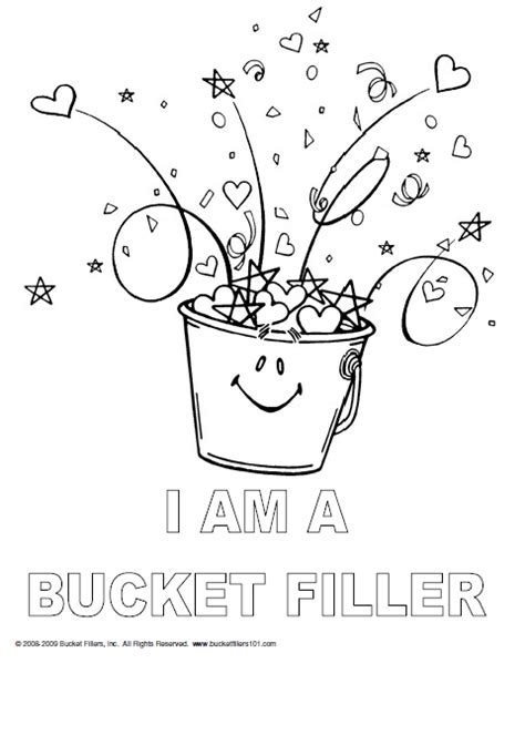 I Am A Bucket Filler Coloring Page Bucket Filler Bucket Filling