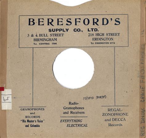 Beresfords Birmingham Music Archive