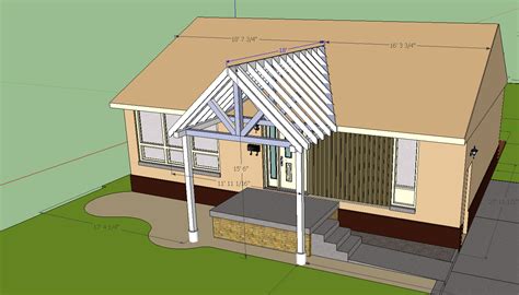 Building A Gable End Porch Cover Tying Into Existing Roof Building