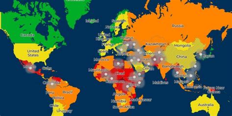 This Is The Map Of The Most Dangerous Countries In The World In 2022