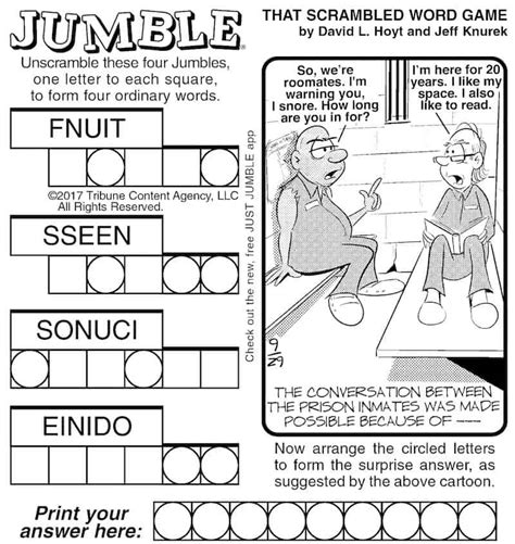Free Printable Jumble Puzzles For Seniors