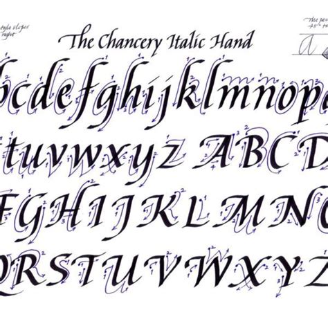 Fancy Calligraphy Writing Alphabet