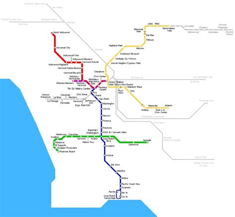 Los Angeles Subway Map Pdf Us States Map