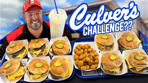 Culvers 10 Double Deluxe Butter Burger Challenge W Cheese Curds