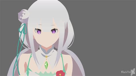 Emilia From Re Zero Kara Hajimeru Isekai Seikatsu By Blacktree On