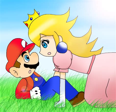 Mario Y Peach Love Xd By Goombarina On Deviantart