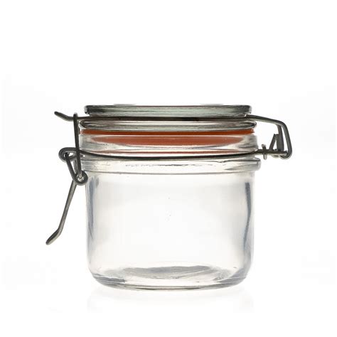 160ml 200ml Airtight Clip Top Glass Food Storage Jar Clear Empty Mason
