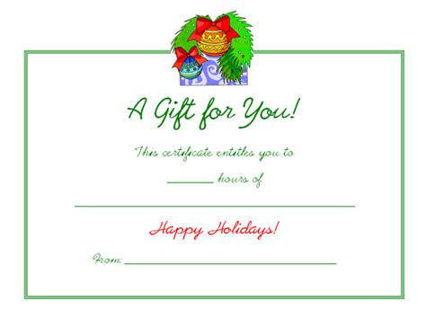 Free Holiday Gift Certificates Templates to Print | HubPages