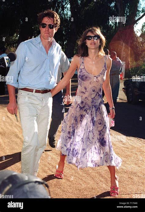 Los Angeles Ca November 02 1997 Actor Hugh Grant And Actressmodel