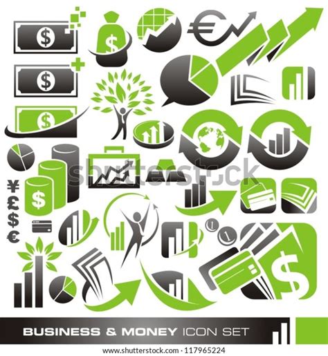 Business Money Finance Icons Logos Symbols Stock Vector Royalty Free