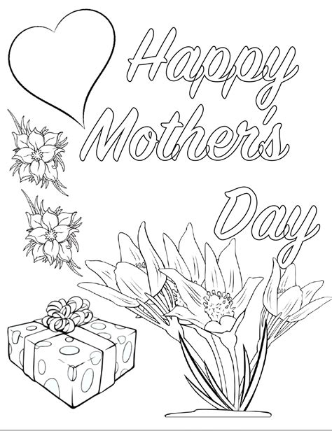 Mothers Day Printable Coloring Sheets