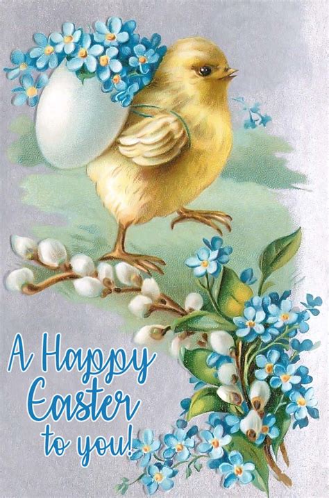 A Happy Easter To You Vintage Postcard