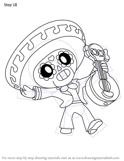 How To Draw Poco Super Easy With Coloring Page Brawl Stars Draw It The Best Porn Website