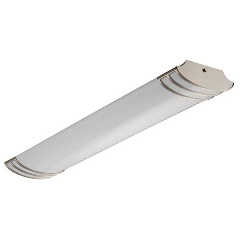 Lithonia Lighting Futra 4 Ft Brushed Nickel And Matte White