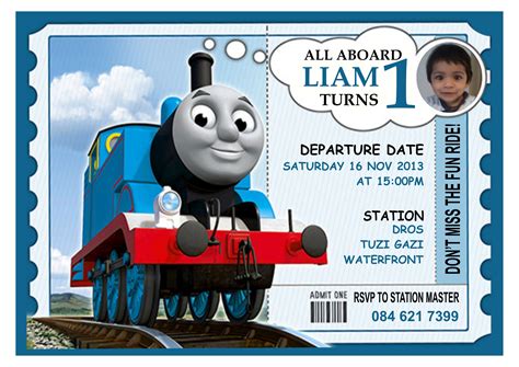 Thomas The Train Birthday Invitations Template Free The Template Provides Blank Spaces To Give