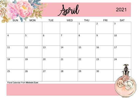 The 2021 april calendar template contains all the special events to let you know about try to mark this day on april 2021 printable calendar to never forget. Floral April 2021 Calendar Printable - Free Printable ...