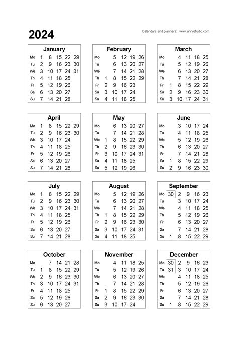 Free printable calendars and planners 2022, 2023 and 2024