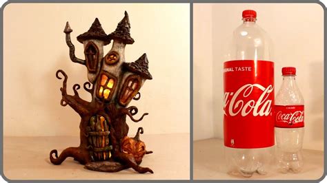 DIY Haunted Fairy House Lamp Using Coke Plastic Bottles - YouTube