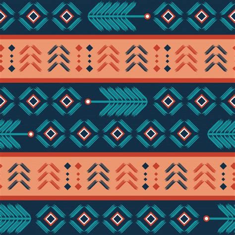 Premium Vector Aztec Seamless Pattern With Bohemian Stripes Abstract