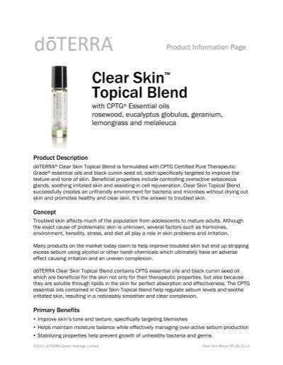 Clear Skin Topical Blend dōTERRA Essential Oils