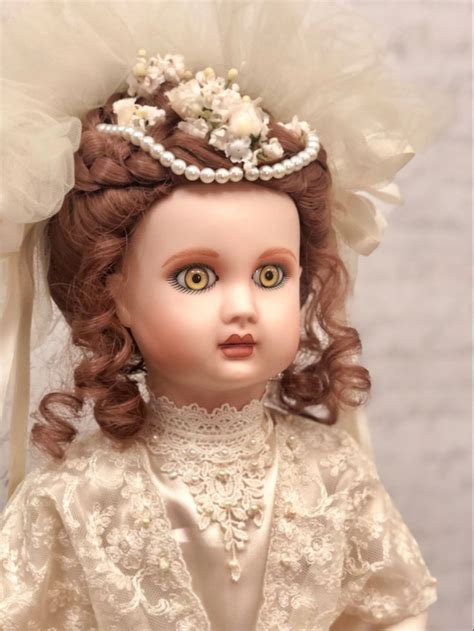 bebe bru bride porcelain doll repro by the franklin mint franklin mint bride porcelain dolls