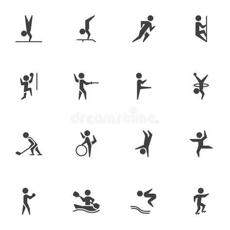 Olympic Sport Vector Icons Set Stock Vector Illustration Of Icon