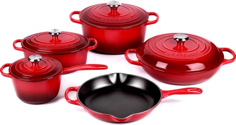 Le Creuset 9 Piece Cookware Set Anniversary Gifts