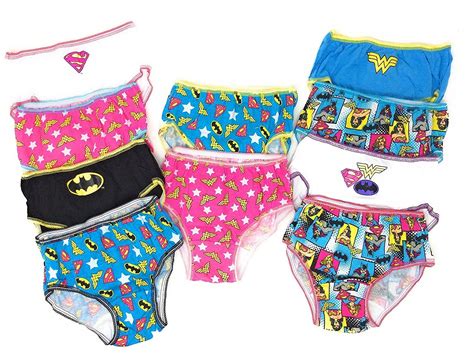 Dc Comics Justice League 10 Pack Girls Panties Underwear Wonderwoman Supergirl Batgirl