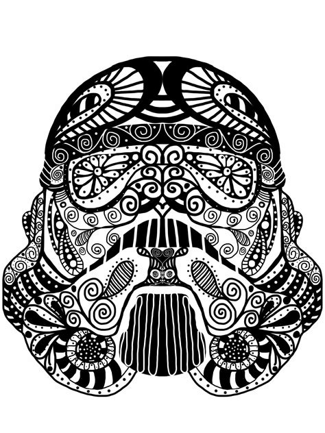 Download stormtrooper doodle by iPad Doodle Geek | Star wars coloring book, Mandala coloring pages, Skull ...