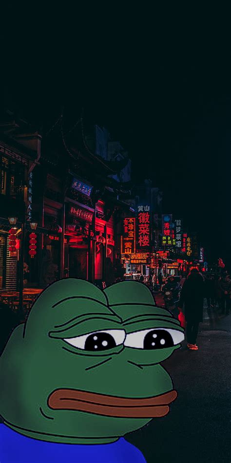 Triste Pepe Ciudad Japón Meme Fondo De Pantalla De Teléfono Hd