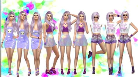 Immortalsims Pastel Outfit Pastel Tops Sims 4 Cc