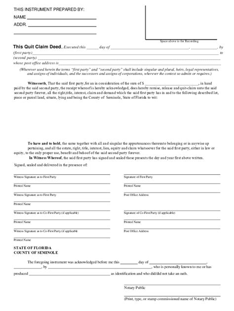 Fillable Online Wisconsin Quit Claim Deed Form Pdf Prepared By Name