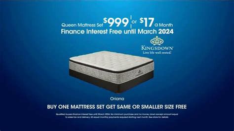 The mattresses are available in a great number of select retail stores across the. Rooms to Go Anniversary Sale - Kingsdown Queen Mattress Ad ...